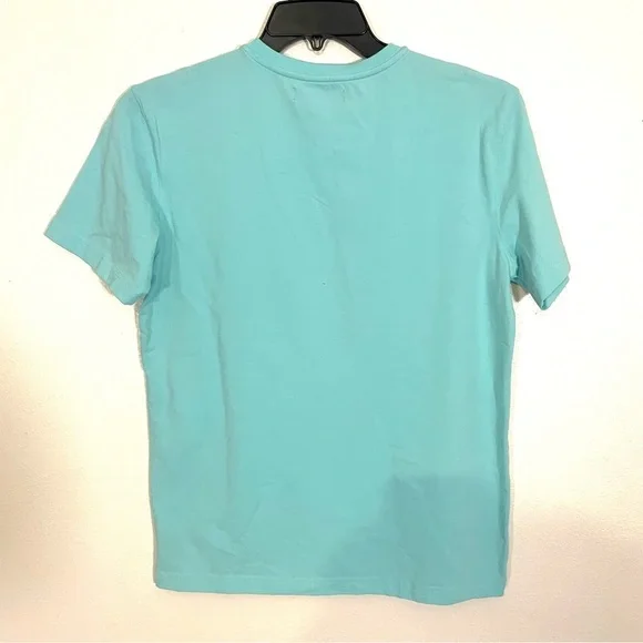 Roku Studio Kill The Bear Tee Turquoise Blue T-shirt Patch Fuzzy Bear Sz Small - Picture 2 of 6